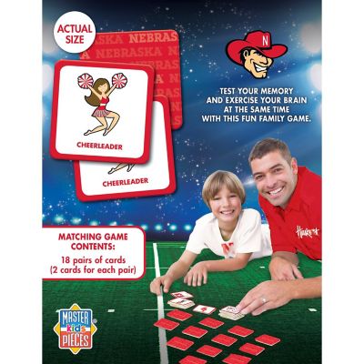 Licensed NCAA Nebraska Cornhuskers Matching Game for Kids and Families Image 3