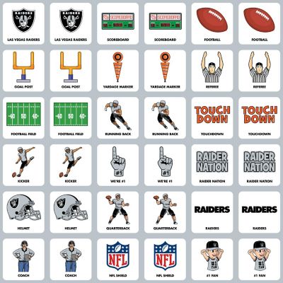 Licensed NFL Las Vegas Raiders Matching Game for Kids and Families Image 2