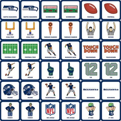Licensed NFL Seattle Seahawks Matching Game for Kids and Families Image 2