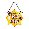 Life is Scary Without Jesus Halloween Sign Craft Kit &#8211; Makes 12 Image 1