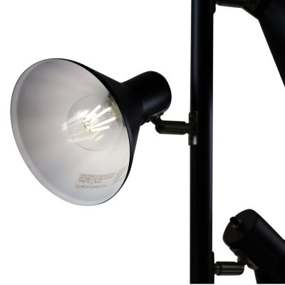 Light Accents - 3 Light Modern Floor Lamp with 3 Adjustable Reading Lights (Black) Image 3
