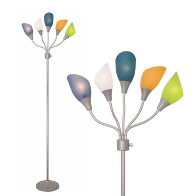 Light Accents - Medusa 5 Light Adjustable Floor Lamp with Acrylic Shades Image 1