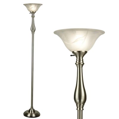 Light Accents - Traditional Royal Floor Lamp with Alabaster Glass Shade Image 1
