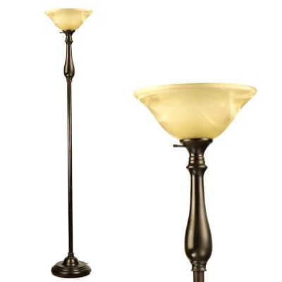 Light Accents - Traditional Royal Floor Lamp with Alabaster Glass Shade Image 1