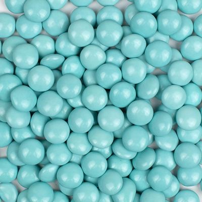 Light Blue Chocolate Gems 9lb Case - 4,500ct Image 1