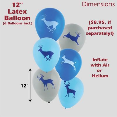 Light Blue Hunting Camo - Party D&amp;#233;corations! This Party Kit Includes 6 Latex Balloons, 36 Cupcake Cups, Mylar Balloon, Paper Lantern Image 1