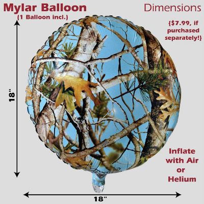 Light Blue Hunting Camo - Party D&amp;#233;corations! This Party Kit Includes 6 Latex Balloons, 36 Cupcake Cups, Mylar Balloon, Paper Lantern Image 2