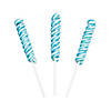 Light Blue Mini Twisty Lollipops - 24 Pc. Image 1