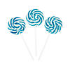 Light Blue Swirl Lollipops - 24 Pc. Image 1