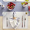 Light Gray Chambray Eco-Friendly Fine Ribbed Placemat 6 Piece Image 4
