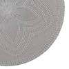 Light Gray Floral Woven Round Placemat (Set Of 6) Image 2