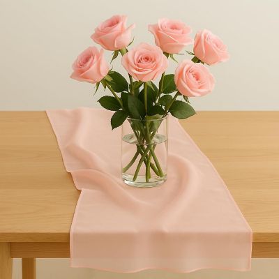 Light Pink Chiffon Table Runners Image 1