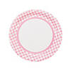 Light Pink Gingham Paper Dinner Plates - 24 Ct. Image 1