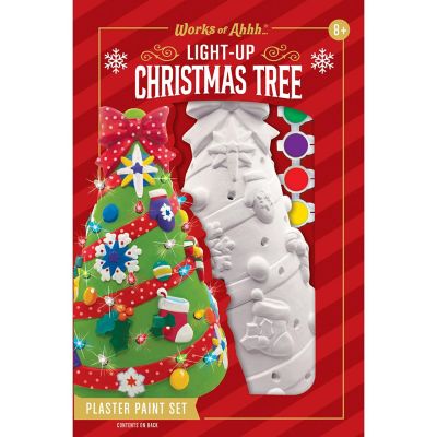 Light-Up Christmas Tree - 10" Plaster Paint Kit Image 1