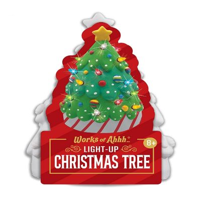 Light-Up Christmas Tree - 6" Plaster Paint Kit Image 1