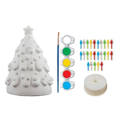Light-Up Christmas Tree - 6" Plaster Paint Kit Image 2