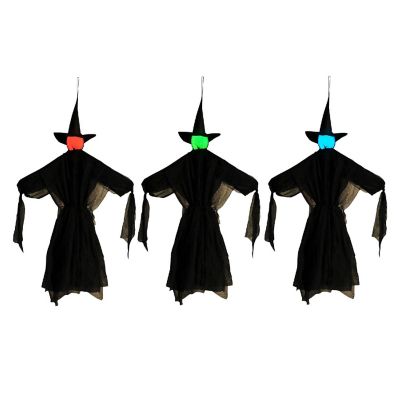 Light-Up Color Change Hanging Witches   Set of 3 Image 1