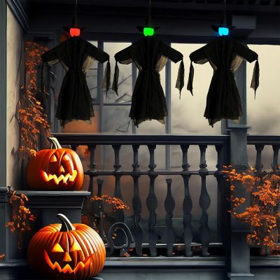 Light-Up Color Change Hanging Witches   Set of 3 Image 2