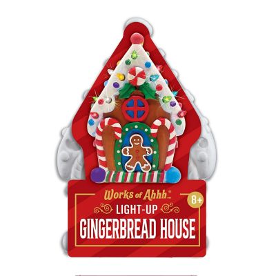 Light-Up Gingerbread House - 6" Plaster Paint Kit Image 1