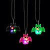 Light-Up Halloween Bat Necklaces - 12 Pc. Image 1