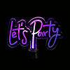 Light-Up Let&#8217;s Party Sign Image 1