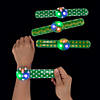 Light-Up Shamrock Slap Bracelets - 12 Pc. Image 1