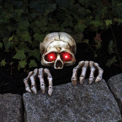 Light-Up Skele-Peeper Grave Breaker Halloween Decor Image 1