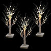 Light-Up White Tree Tabletop Decorations - 3 Pc. Image 1