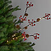 Lighted Pinecones and Berries Christmas Spray - 29" - Warm White Image 1