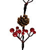 Lighted Pinecones and Berries Christmas Spray - 29" - Warm White Image 3