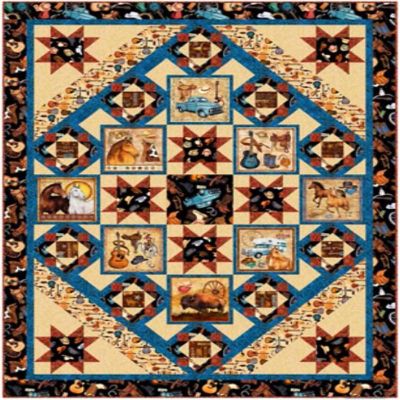 Lil Bit Country Quilt Kit 53' x71" by Quilting Treasures Image 1