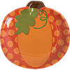 Lil&#8217; Pumpkin Party Pumpkin-Shaped Paper Dessert Plates - 8 Ct. Image 1