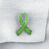 Lime Green Awareness Ribbon Pins - 12 Pc. Image 1