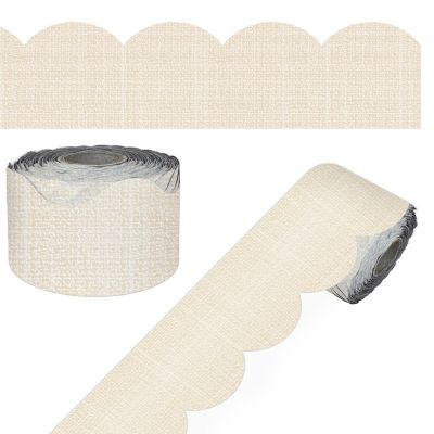 Linen Rolled Scalloped Bulletin Board Borders Image 1