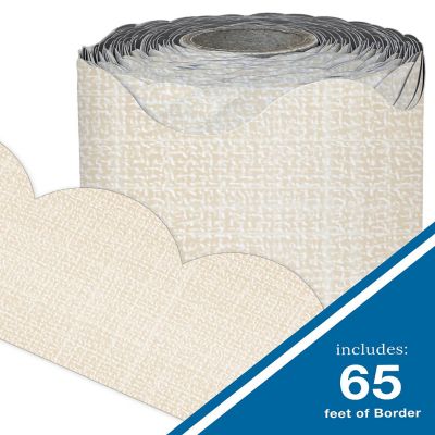 Linen Rolled Scalloped Bulletin Board Borders Image 1