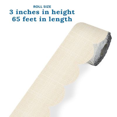 Linen Rolled Scalloped Bulletin Board Borders Image 2