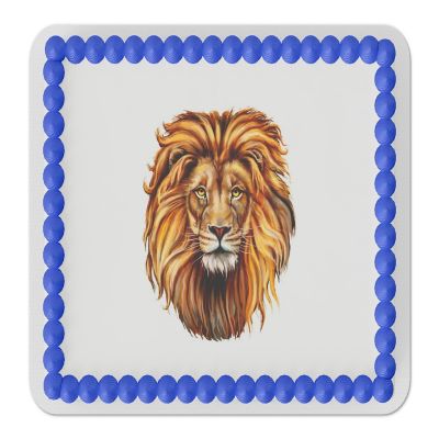 Lion Edible Cake Topper for Quarter Sheet Cake Image 1