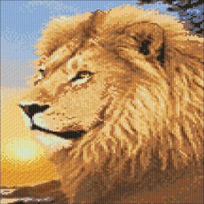 Lion King WD070 10.6 x 14.9 inches Wizardi Diamond Painting Kit Image 1