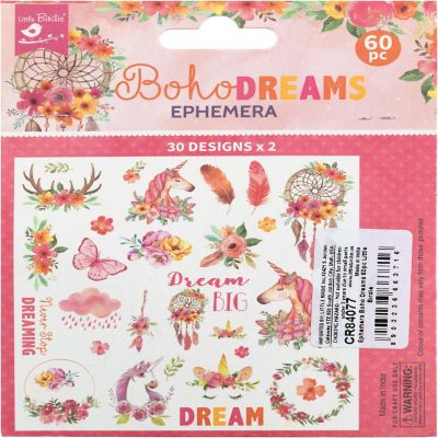 Little Birdie Ephemera Elements 60/Pkg-Boho Dreams Image 2
