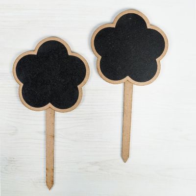 Little Birdie Mini Chalkboard Tabletop Sign 2/Pkg-Flower Image 1