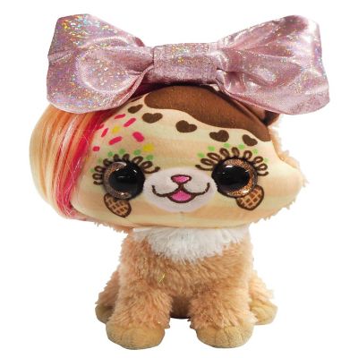 Little Bow Pets Large 9" Plush Sprinkle Bow Pet (Brown Dog) Image 1