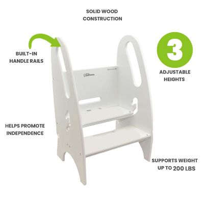 Little Partners 3-in-1 Growing Step Stool - Apple Green Image 1