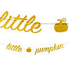 Little Pumpkin Gold Glitter Baby Garland Image 1