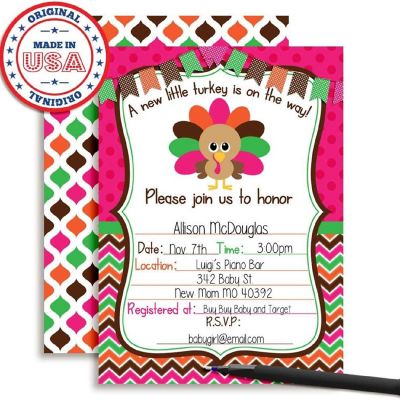 Little Turkey Invitations 40pc. by AmandaCreation Image 1