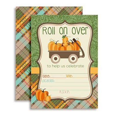 Little Wagon Pumpkins Invitations 40pc. by AmandaCreation Image 1