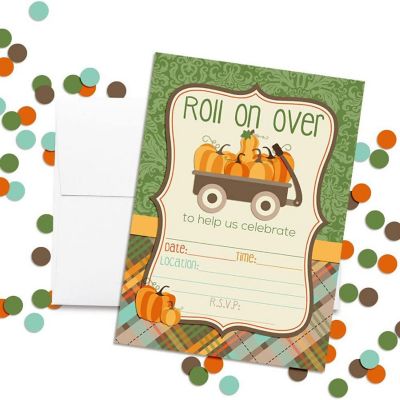 Little Wagon Pumpkins Invitations 40pc. by AmandaCreation Image 1
