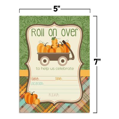 Little Wagon Pumpkins Invitations 40pc. by AmandaCreation Image 2