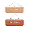 Live Simply And Give Thanks Sign (Set Of 2) 15.75"L X 9"H Iron Image 1