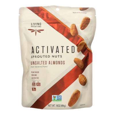 Living Intentions Almonds - Sprouted - Unsalted - 16 oz - case of 4 Image 1