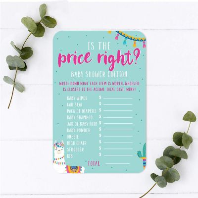 Llama Cactus Price Is Right Game 24PK Image 1